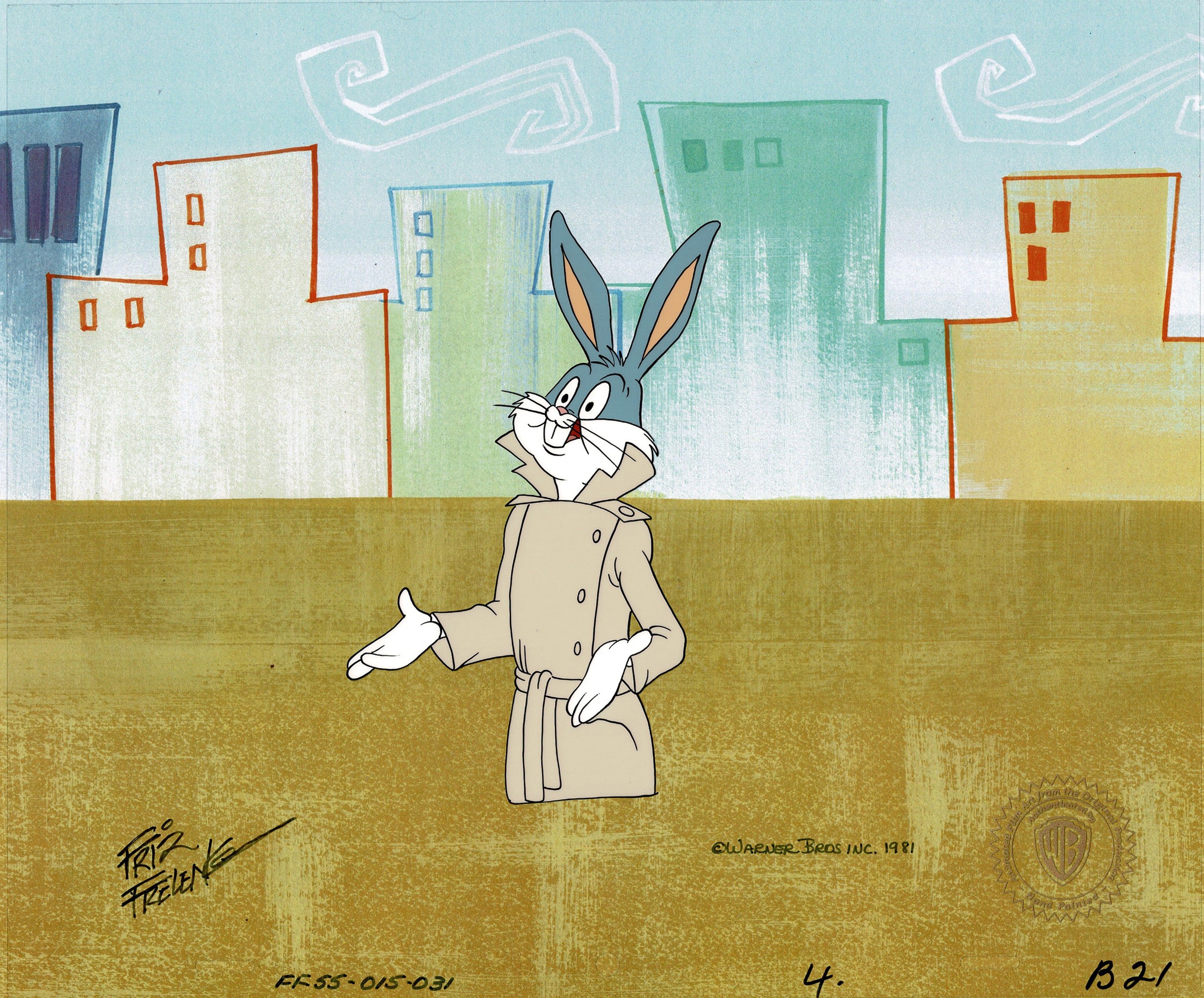Bugs Bunny 1982 Animation Cel Signed Friz Freleng Warner Bros 1001
