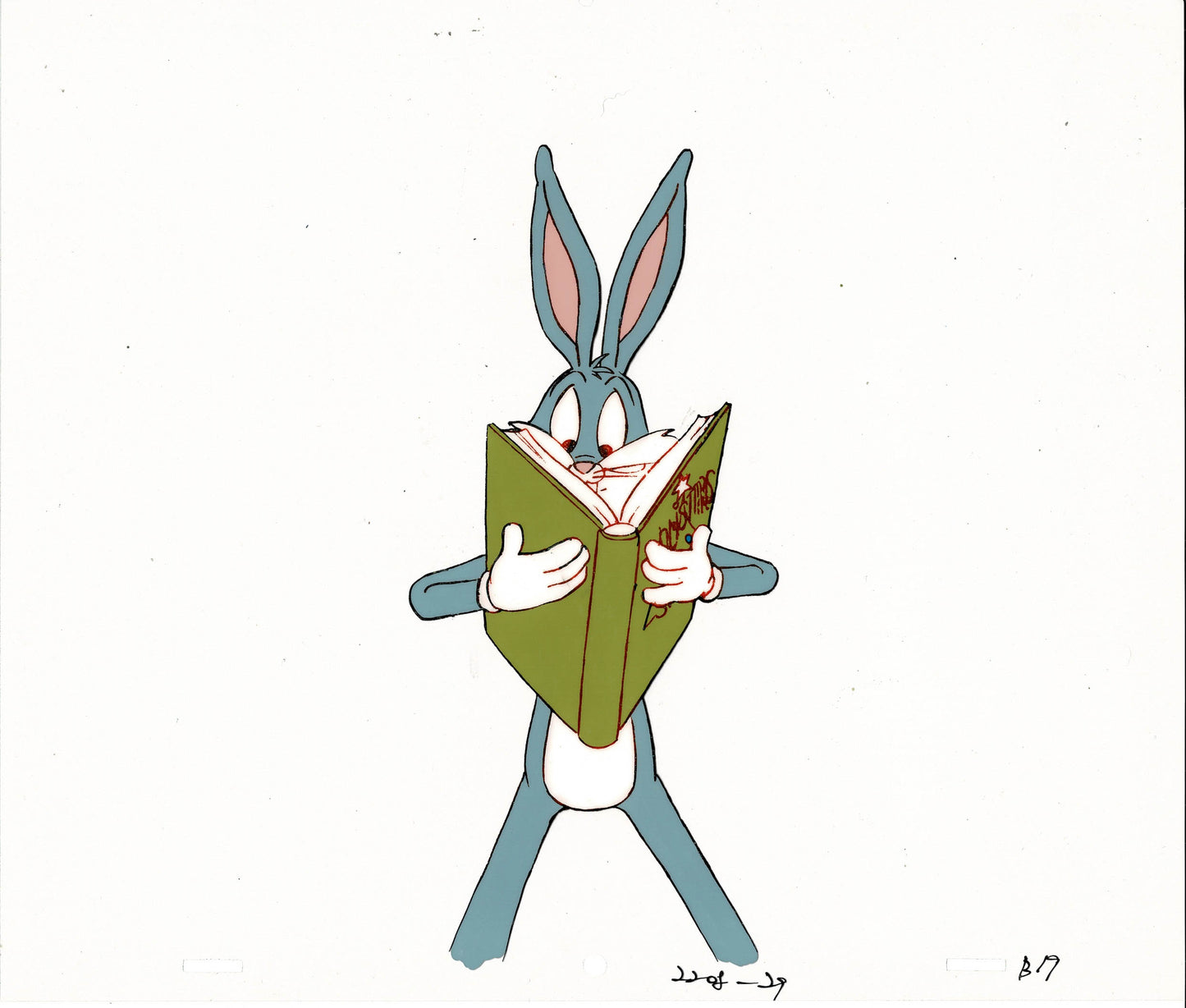 Bugs Bunny 1979 Animation Cel and Drawing Warner Bros Looney Tunes Christmas b19