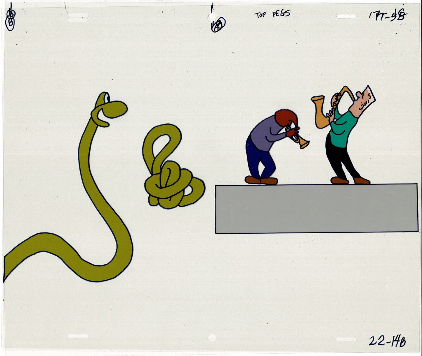 Sesame Street Cels and Drawings and Background Production Animation Detective Snake Book by Paula Winter Cartoon by Daniel Ivanick 1985 SP03