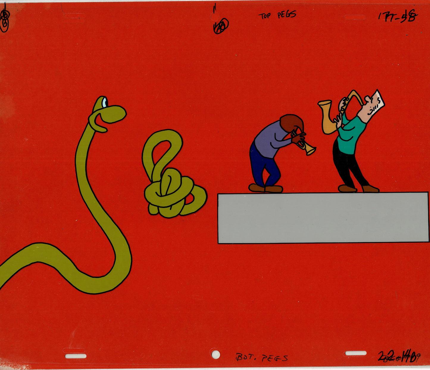 Sesame Street Cels and Drawings and Background Production Animation Detective Snake Book by Paula Winter Cartoon by Daniel Ivanick 1985 SP03