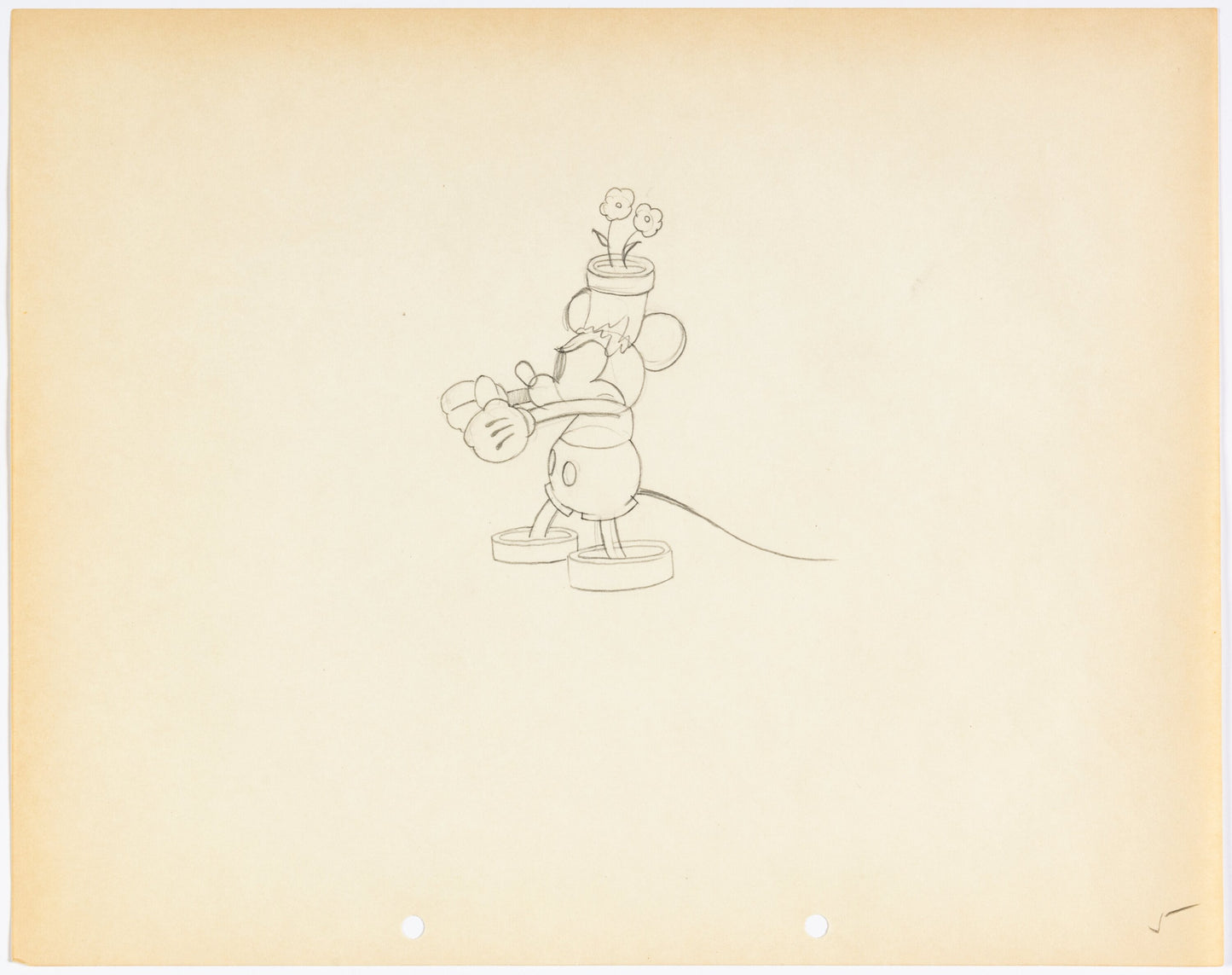 Mickey Mouse 1932 Original Production Animation Cel Drawing from Disney Wayward Canary 5