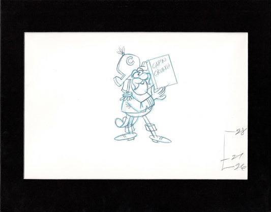 JAY WARD Captain Crunch Key Animation Cel Drawing Rocky Bullwinkle Studio 26