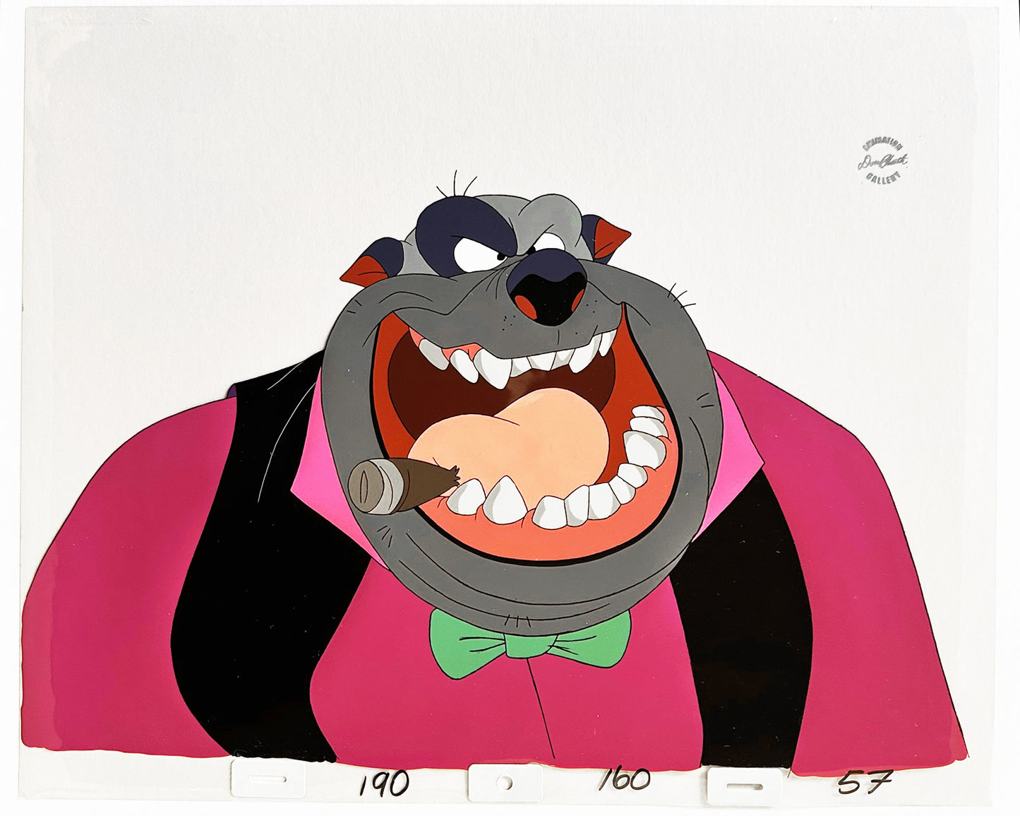 All Dogs Go To Heaven Carface Don Bluth Production Animation Cel 1989 C-KO