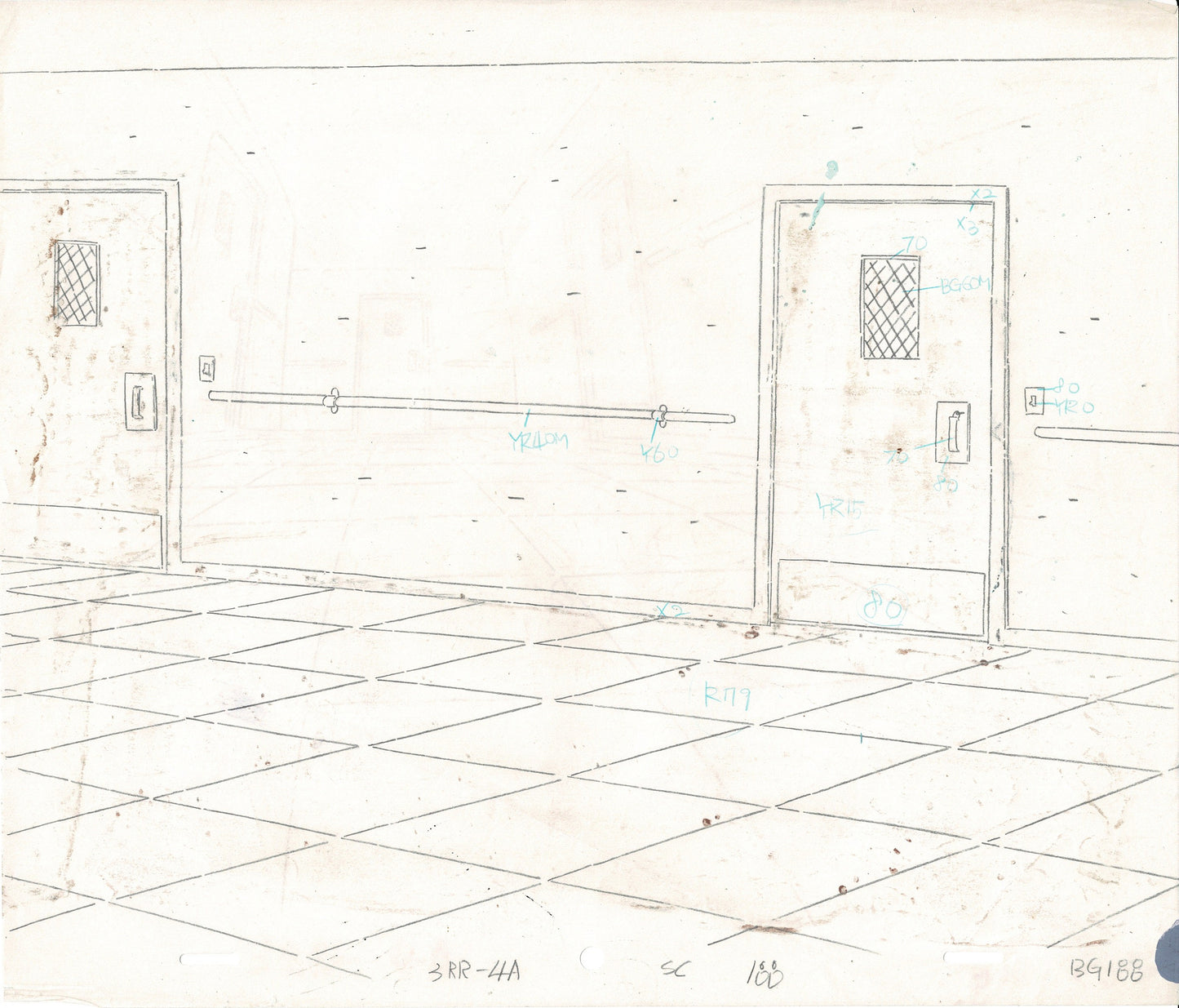 Rugrats Original Production Cel with OBG Original background and drawing with Tommy Pickles AND Angelica Pickles Nickelodeon 1993
