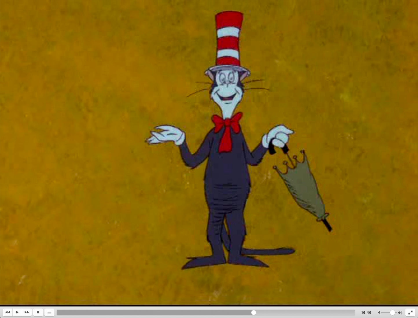 Cat In The Hat Dr Seuss On The Loose Production Cel and Time for Timer Pan Background 1973 and 1974 C-KO