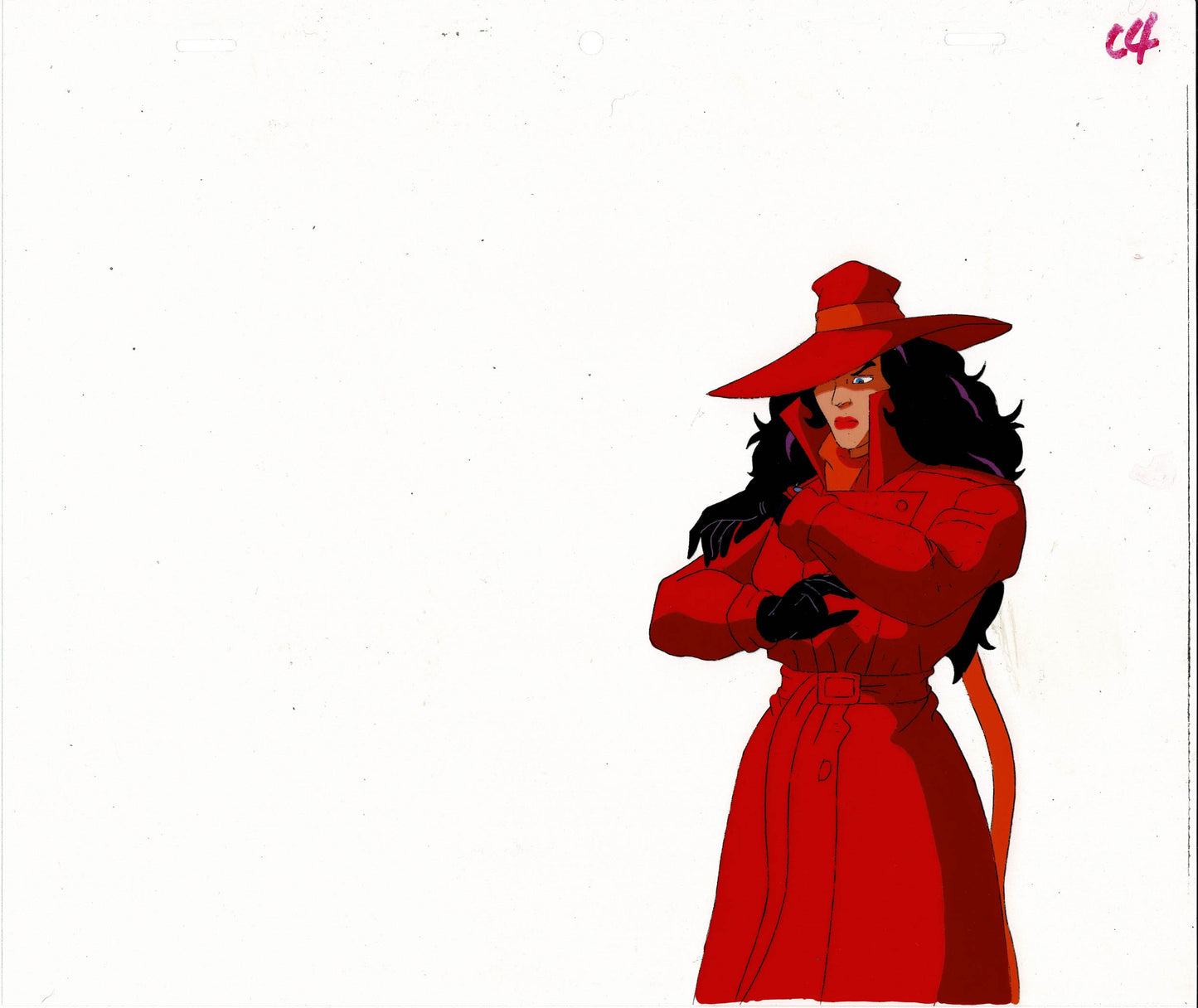 Carmen Sandiego DIC Original Production Animation Cel, Painted Background OBG and drawings 1994-1999 c4