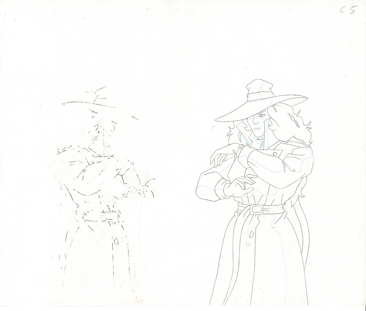 Carmen Sandiego DIC Original Production Animation Cel, Painted Background OBG and drawings 1994-1999 c4