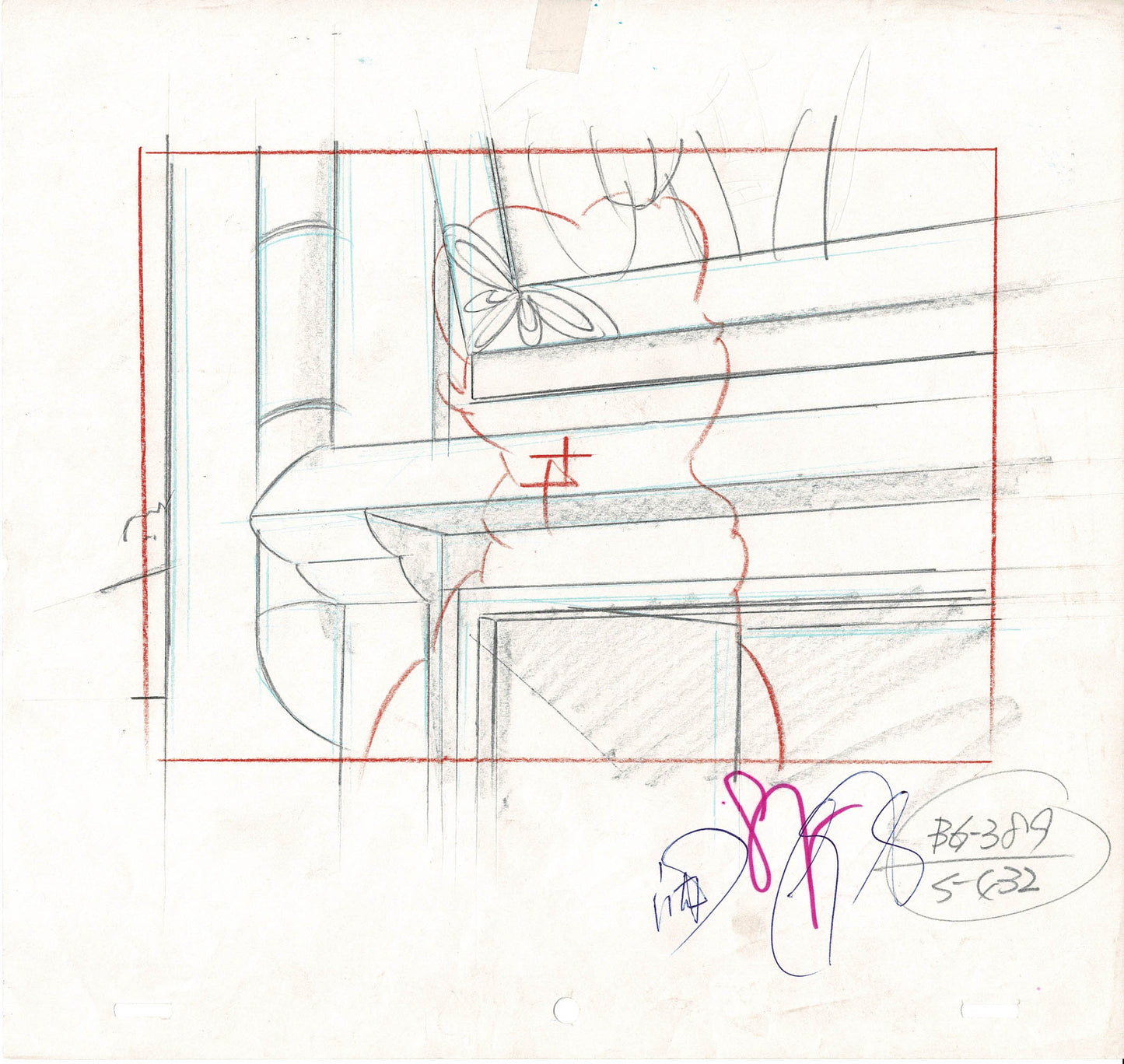 Carmen Sandiego DIC Original Production Animation Cel, Painted Background OBG and drawings 1994-1999 c4