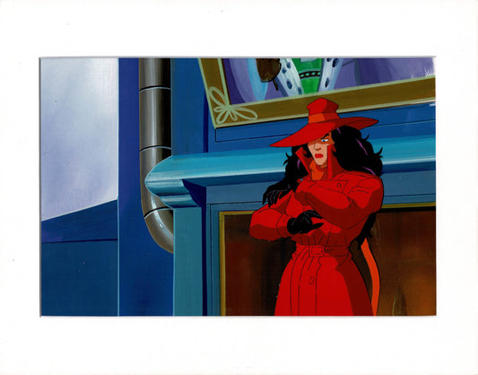 Carmen Sandiego DIC Original Production Animation Cel, Painted Background OBG and drawings 1994-1999 c4