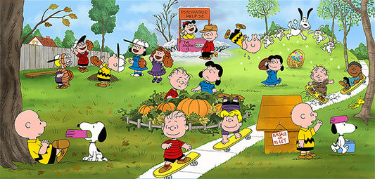 PEANUTS SIGNED Animation Cartoon Pan Cel Limited Edition of 50 "It's a Peanuts Celebration, Charlie Brown" 36