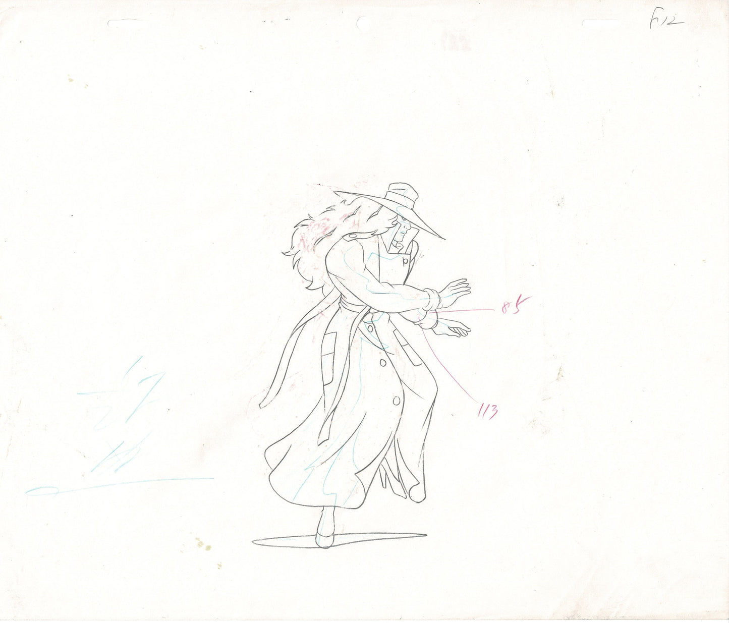 Carmen Sandiego DIC Original Production Animation Cel, Painted Background OBG and drawing 1994-1999 c12