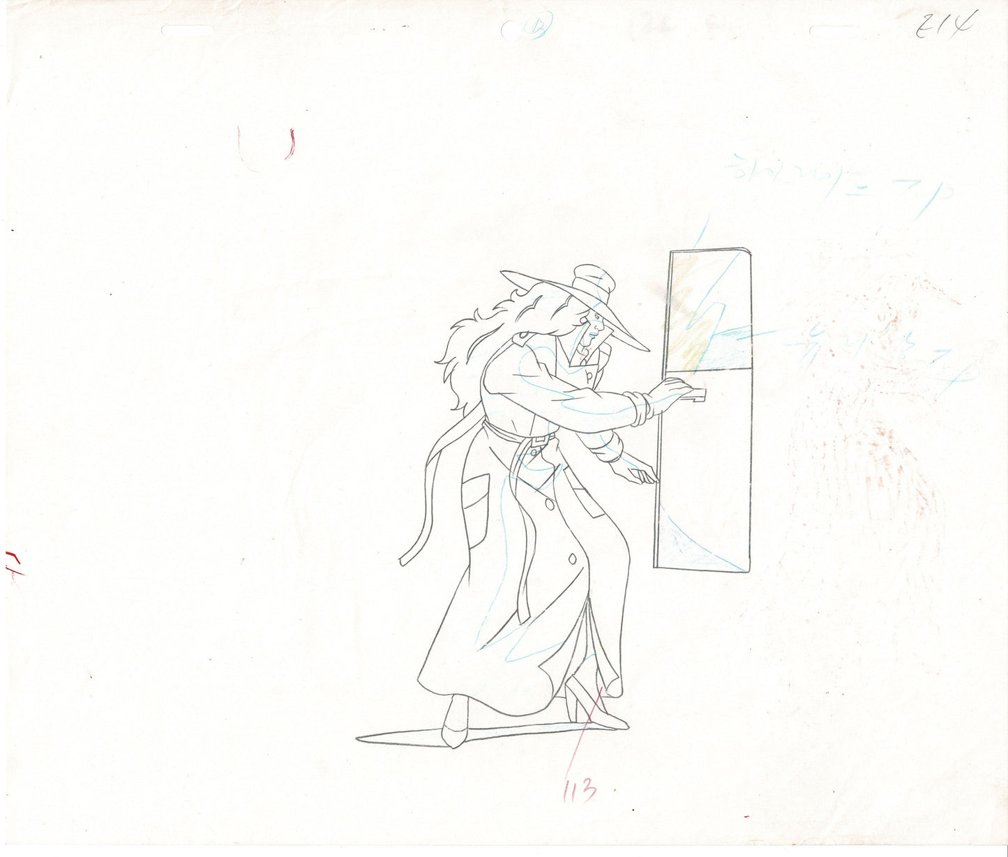 Carmen Sandiego DIC Original Production Animation Cel, Painted Background OBG and drawing 1994-1999 c11