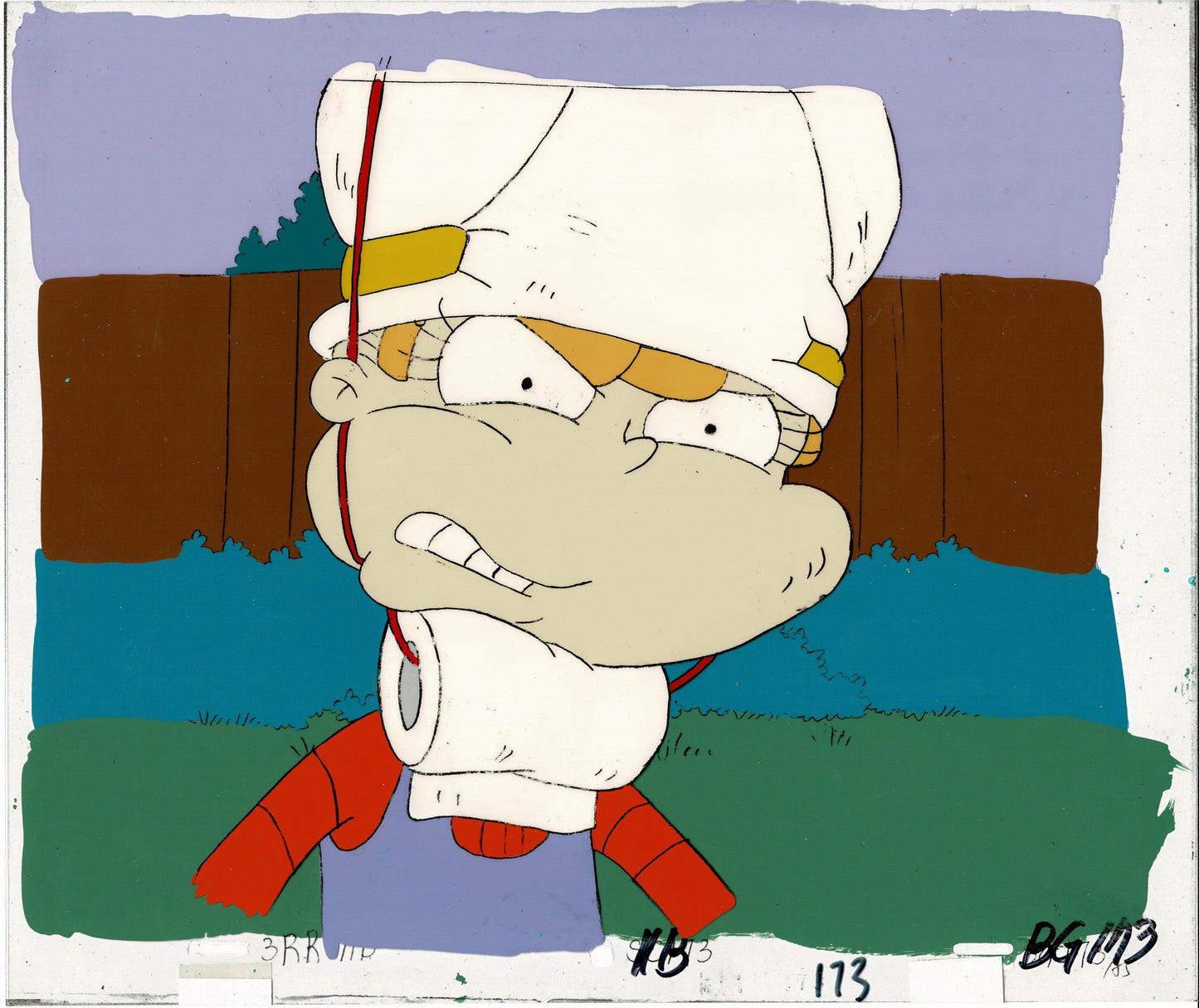 Rugrats Original Production Cel with OBG Original background of Angelica Pickles Nickelodeon 1991-3
