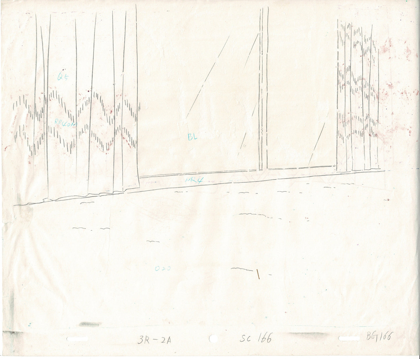 Rugrats Original Production Cel with OBG Original background and drawing! With Chuckie Finster and Phil and Lil DeVille Nickelodeon 1993