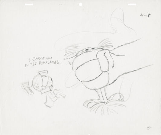 Marvin Martian Bugs Bunny Hugo Chuck Jones Production Drawing From Warner Brothers Spaced Out Bunny 1980