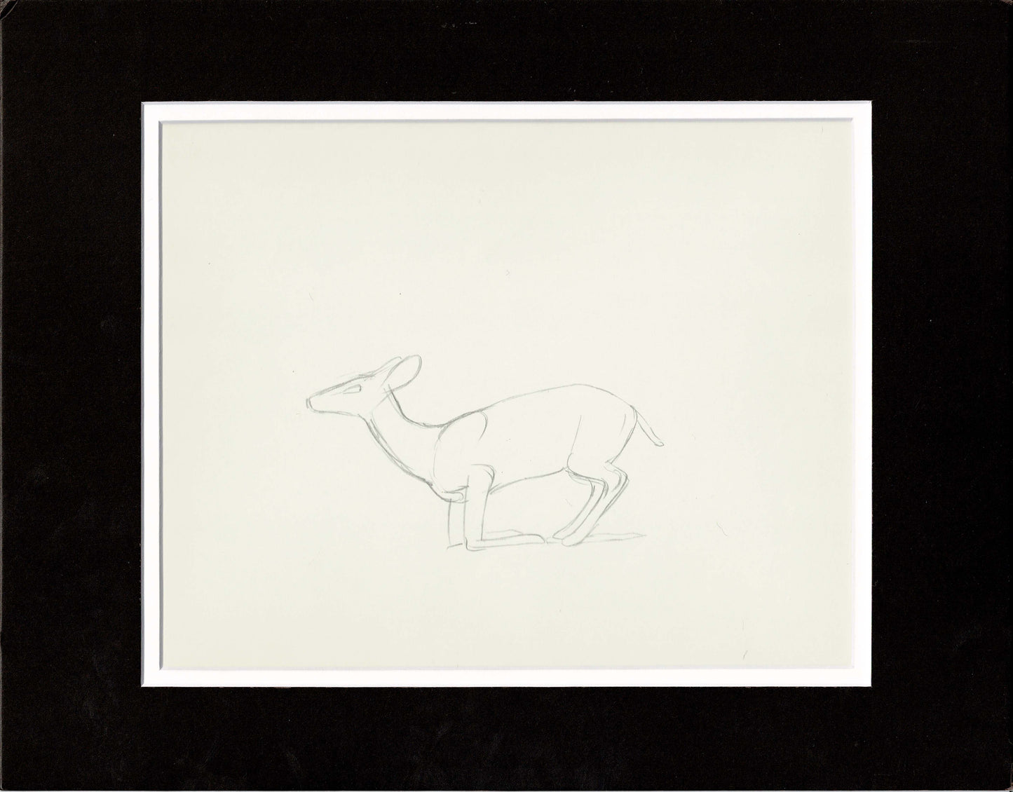 Walt Disney Rough Production Animation Cel Drawing or Study of a Deer 32m