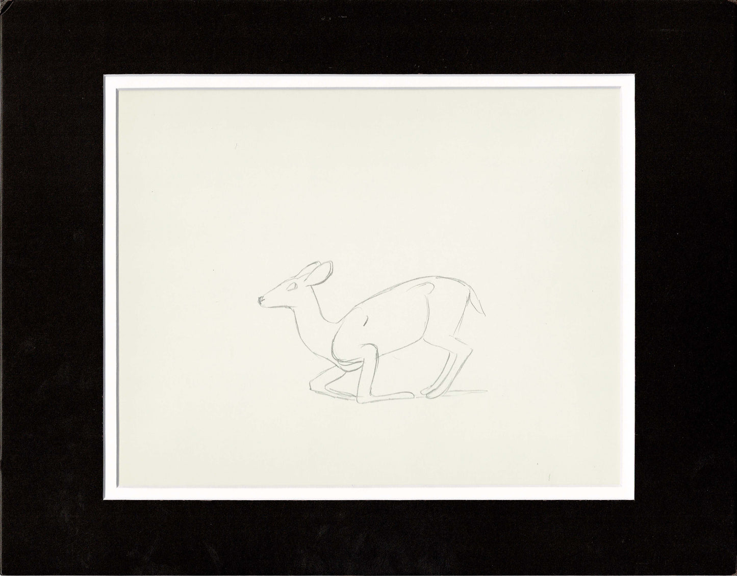 Walt Disney Rough Production Animation Cel Drawing or Study of a Deer 34m