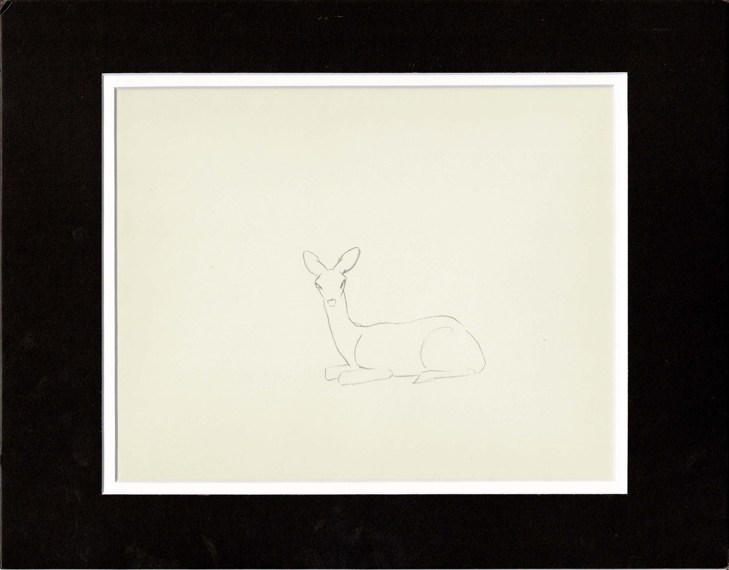 Walt Disney Rough Production Animation Cel Drawing or Study of a Deer 3m