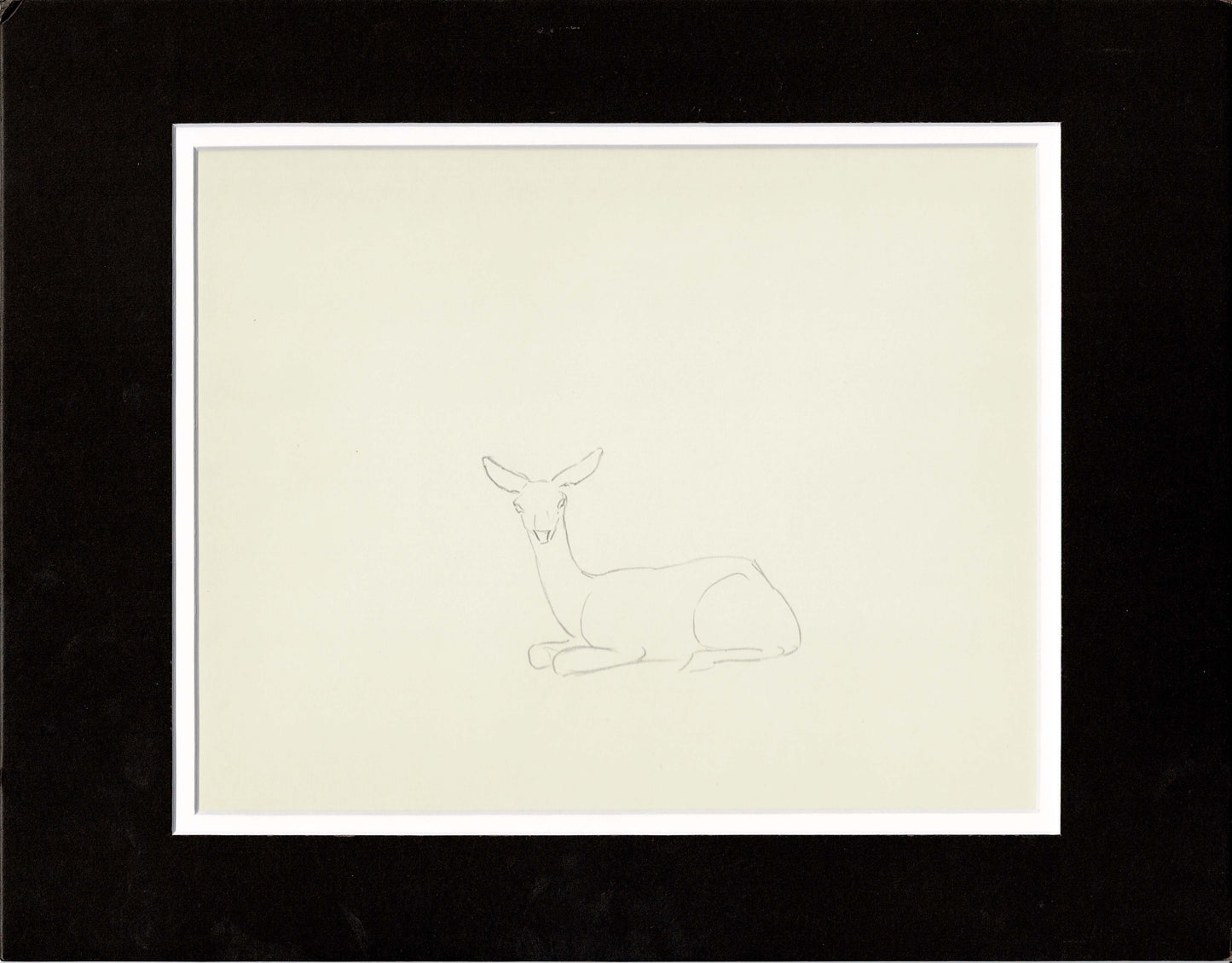 Walt Disney Rough Production Animation Cel Drawing or Study of a Deer 4m