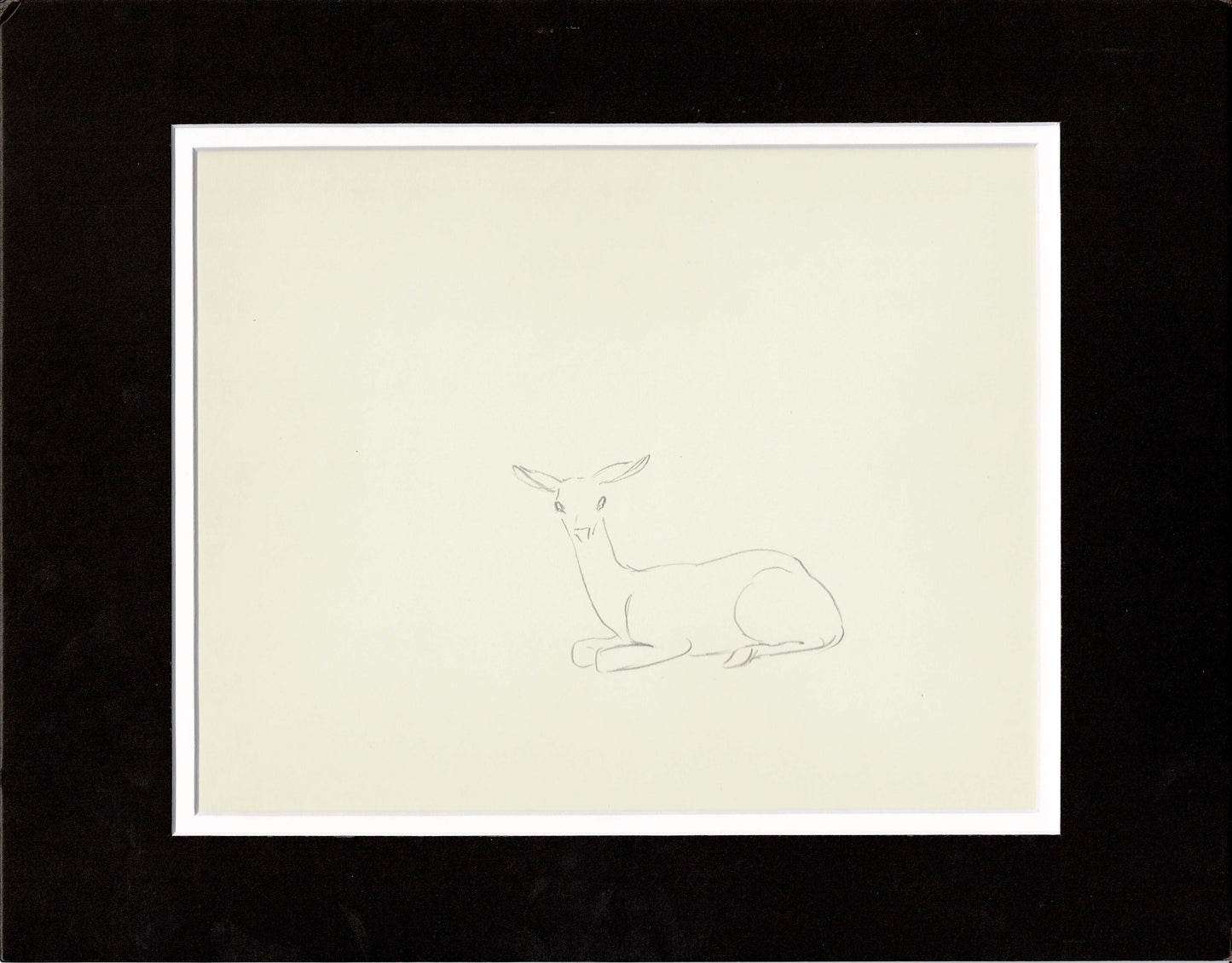 Walt Disney Rough Production Animation Cel Drawing or Study of a Deer 5m