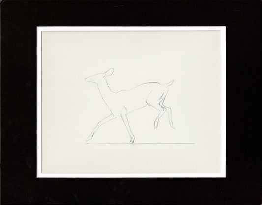 Walt Disney Rough Production Animation Cel Drawing or Study of a Deer 62m