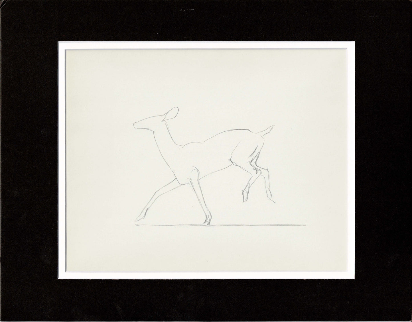 Walt Disney Rough Production Animation Cel Drawing or Study of a Deer 62m