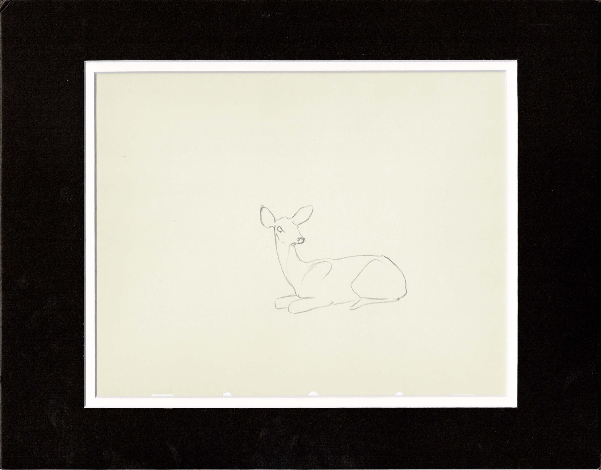 Walt Disney Rough Production Animation Cel Drawing or Study of a Deer ...