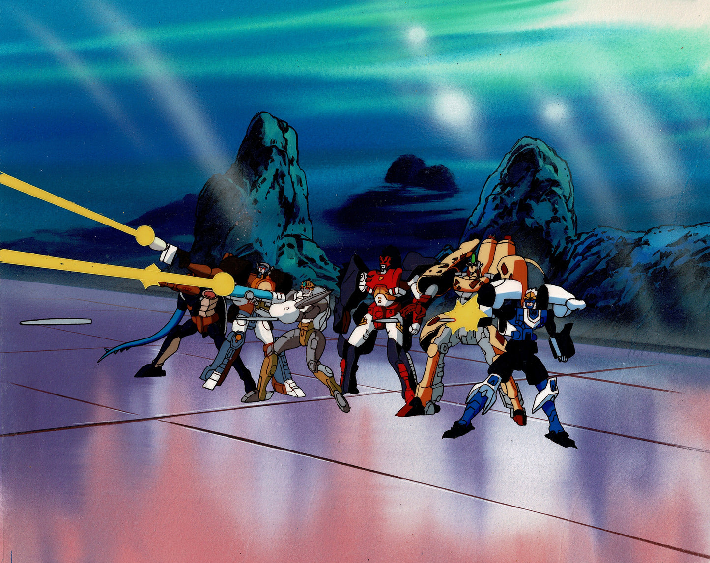 TRANSFORMERS Beast Wars Neo Animation Cels OBG Original Background and Drawings Anime 1999