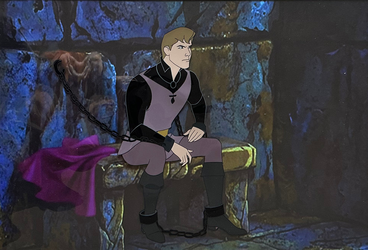 Sleeping Beauty Walt Disney Feature Prince Phillip Production Animation Cel Used to Make the Film from 1959 C-KL