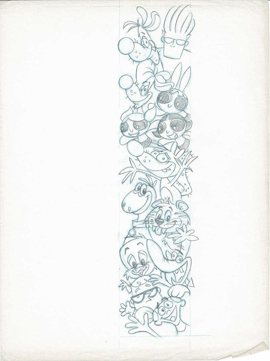 Cartoon Network Hand-Drawn for Style Guide Hanna Barbera with PowerPuff Girls Dexter's Lab Johnny Bravo and more 1995 2