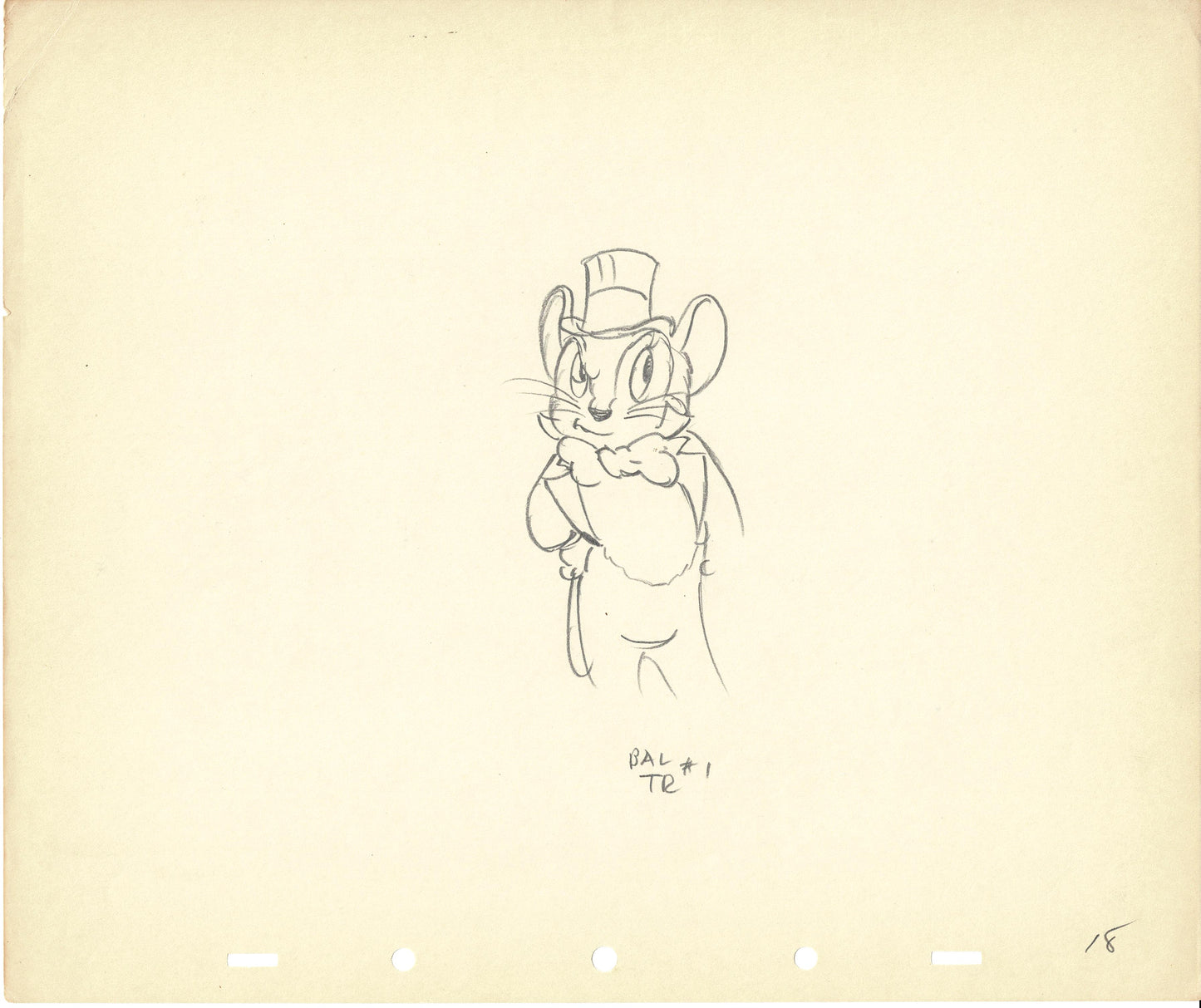 Country Cousin 1936 Disney Monty Silly Symphony Production Cel Drawing 18