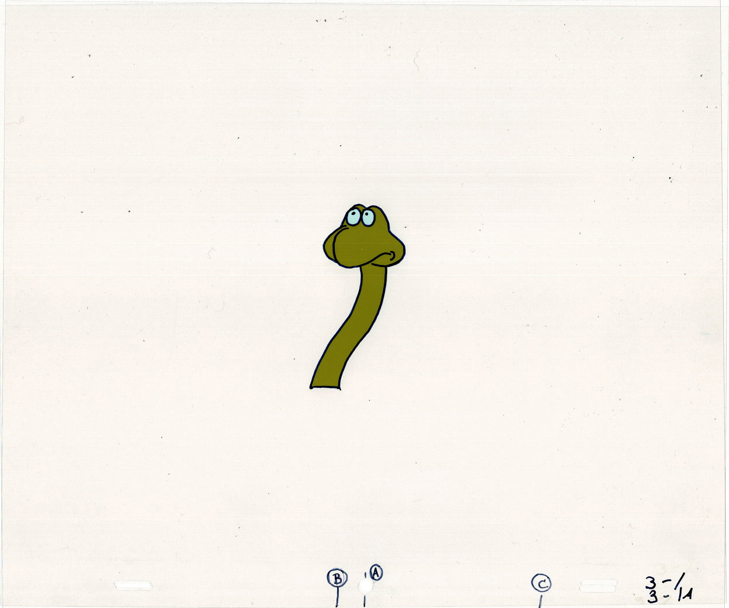 Sesame Street Cels and Drawings and OBG Original Background Production Animation Detective Snake Book by Paula Winter Cartoon by Daniel Ivanick 1985 SP04