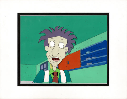 Rugrats Original Production Cel with OBG Original background and drawing! KEY Master Setup of Stu Pickles Nickelodeon 1993