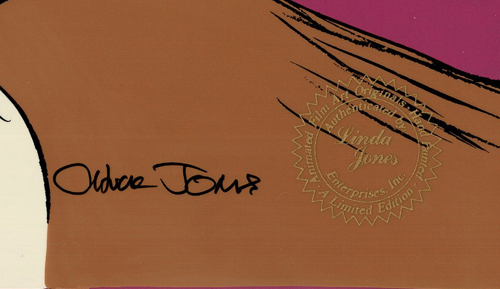 Daffy Duck Chuck Jones SIGNED Limited Edition Cel of 500 Looney Tunes Warner Brothers 1989 Matted OH