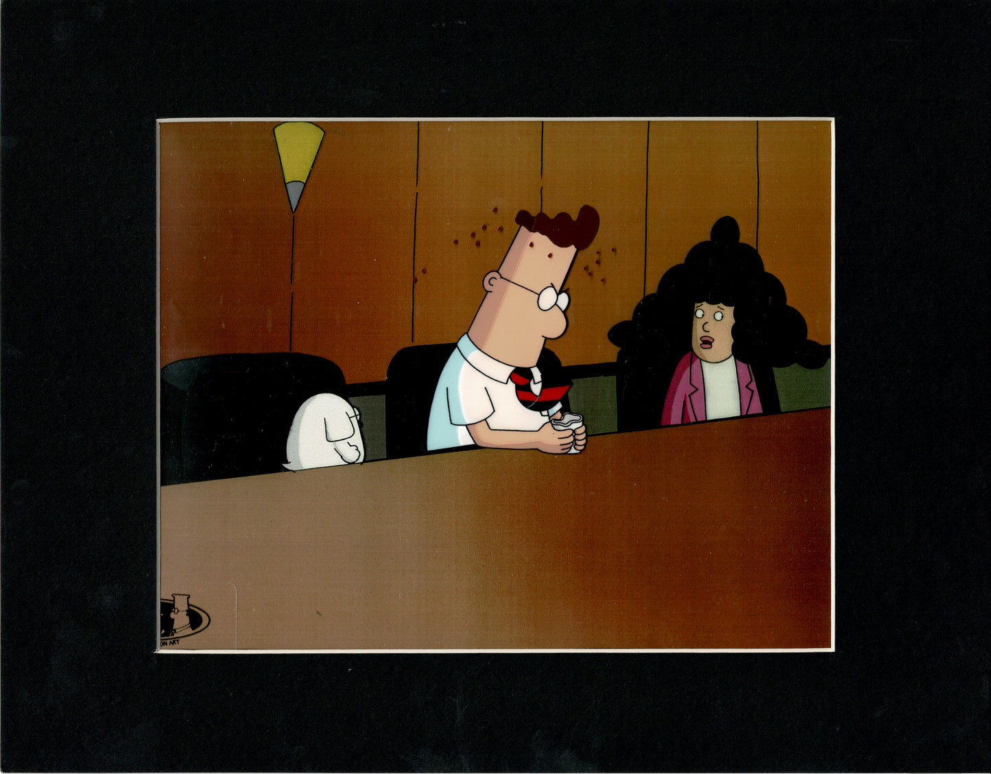 Dilbert Original Production Animation Cel Scott Adams 1999-2000 mws