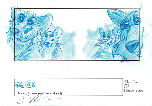 The tale of Despereaux Production Animation Storyboard 2008 SIGNED