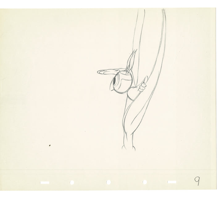 Donald Duck Walt Disney 1939 Pluto Beach Picnic RKO Animation Cel Draw ...
