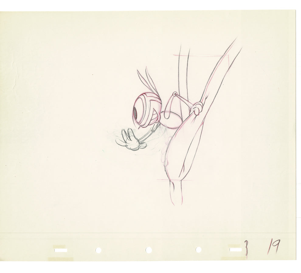 Donald Duck Walt Disney 1939 Pluto Beach Picnic RKO Animation Cel Draw ...