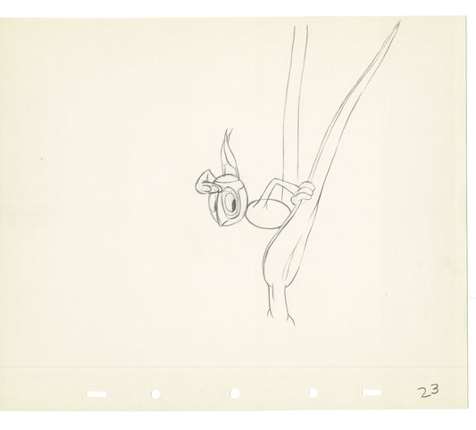 Donald Duck Walt Disney 1939 Pluto Beach Picnic RKO Animation Cel Drawing 008