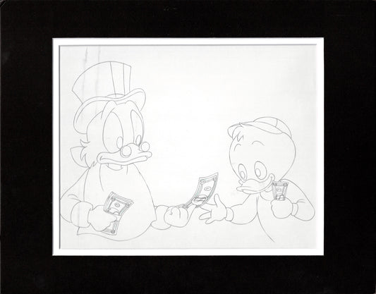 Ducktales Scrooge Walt Disney Production Animation Cel Drawing 1987-1990 p