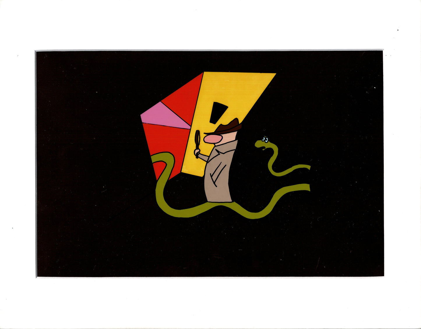 Sesame Street Cels and Drawings and OBG Original Background Production Animation Detective Snake Book by Paula Winter Cartoon by Daniel Ivanick 1985 SP05