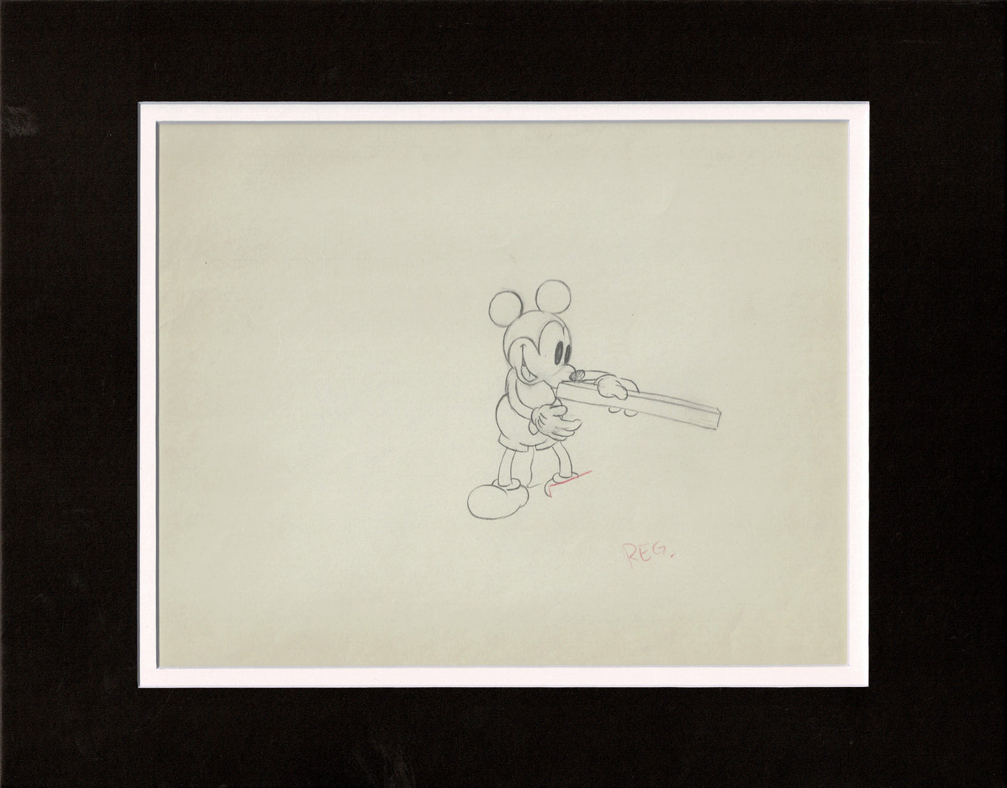 Mickey Mouse 1935 Original Production Animation Cel Drawing from Disney Mickey's Man Friday 43