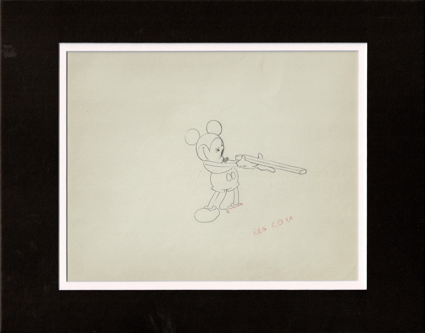 Mickey Mouse 1935 Original Production Animation Cel Drawing from Disney Mickey's Man Friday 119