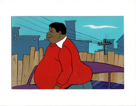 Fat Albert & the Gang Production Animation Cel and Hand-Painted Background Used to Make the Filmation Cartoon 1972-75 E