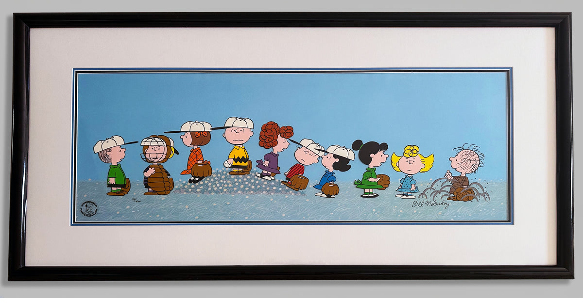 PEANUTS Charlie Brown Baseball Cel Limited Edition SIGNED by Bill Melendez Interesting Discussions from A Boy Named Charlie Brown