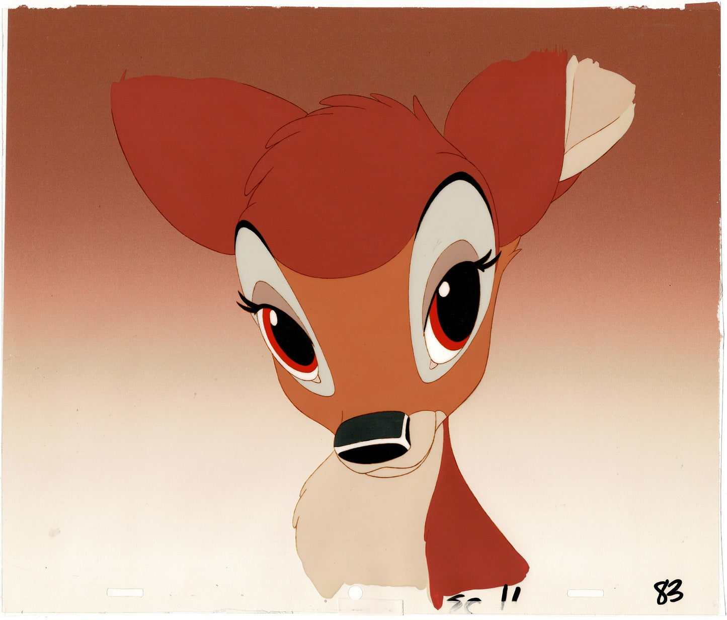 Bambi Walt Disney Hand-Painted Production Animation Cel 1989 C-KO