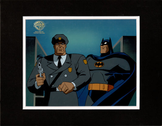 Batman the Animated Series BTAS Key Master Setup with Cels and Original Production Background Featuring Batman and Clayface from Warner Bros DC 1992 Ep 5 2055