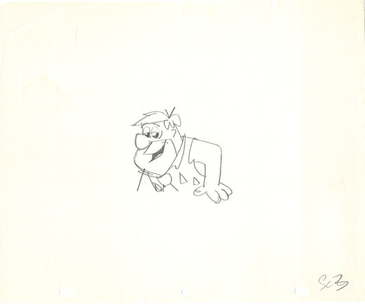 The Flintstones Production Animation Art Cel Drawing from Hanna-Barbera 1970's or 80's Fruity Pebbles Commercial from Babet R3