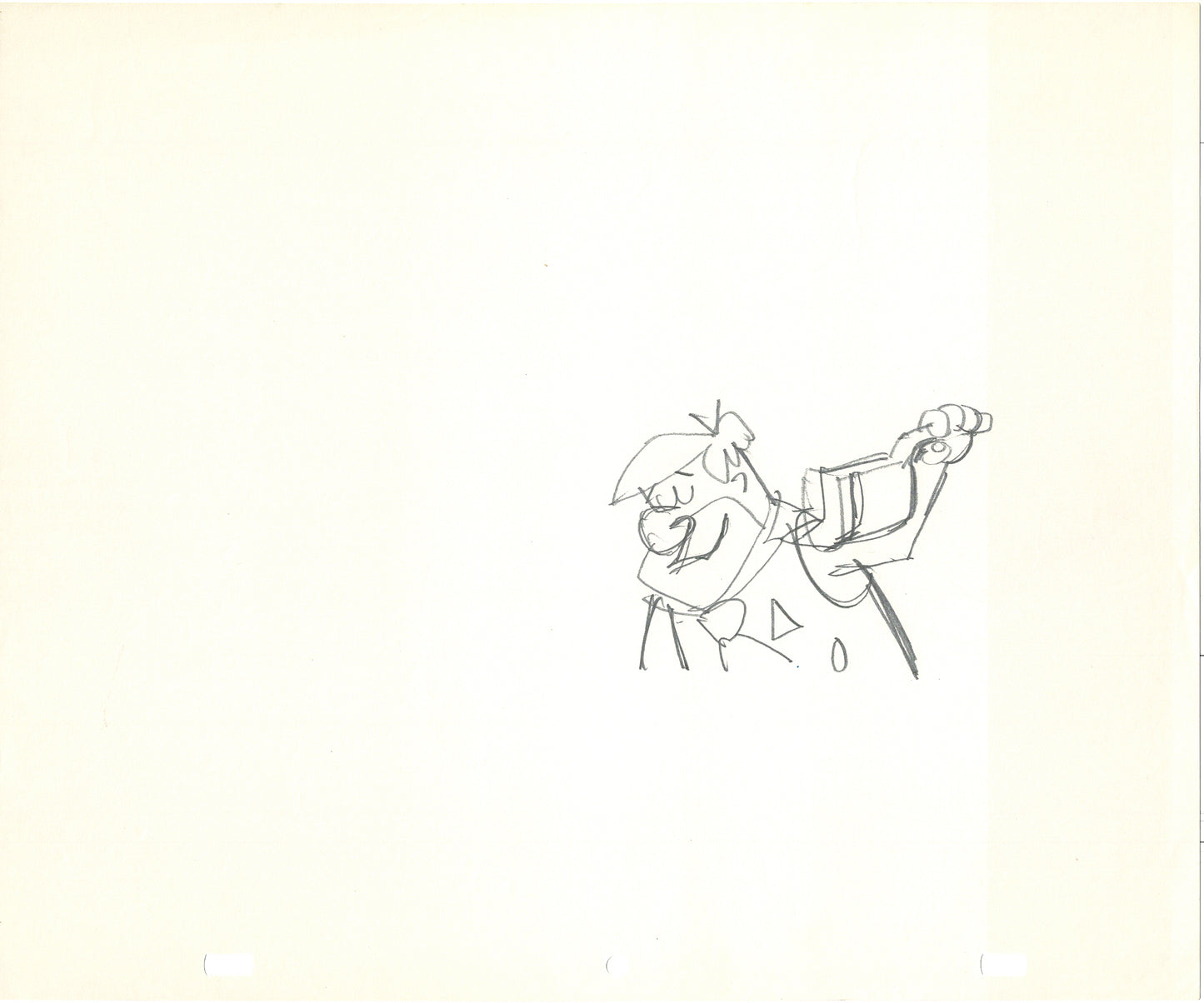 The Flintstones 4 LOT Production Animation Art Cel Drawings from Hanna-Barbera 1970's or 80's Fruity Pebbles Commercial from Babet R9-12