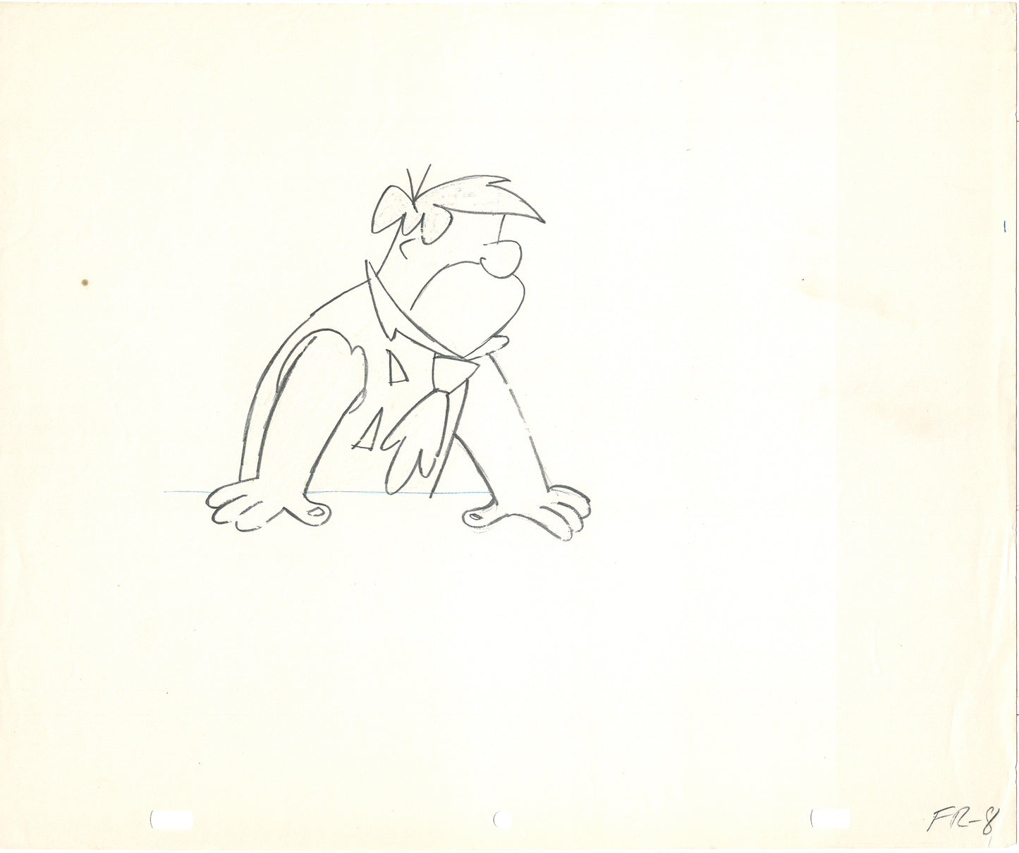 The Flintstones 4 LOT Production Animation Art Cel Drawings from Hanna-Barbera 1970's or 80's Fruity Pebbles Commercial from Babet R9-12